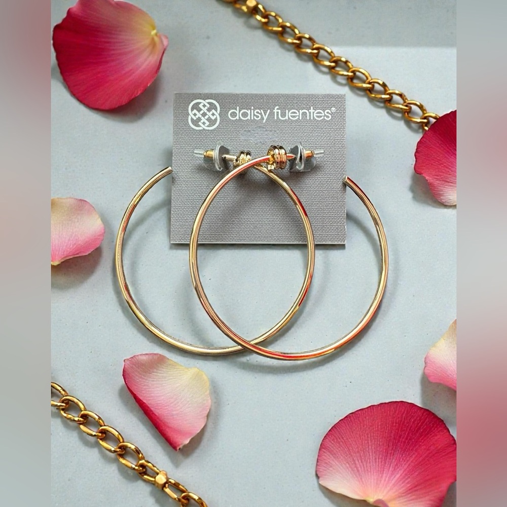 Daisy Fuentes Gold-Tone Hoop Earrings